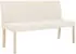 vidaXL Sitzbank 139,5 cm Cremeweiß Polyester