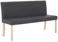 vidaXL Sitzbank 139,5 cm Grau Kunstleder