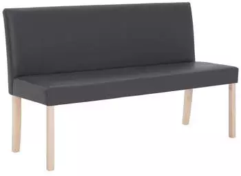 vidaXL Sitzbank 139,5 cm Grau Kunstleder