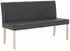 vidaXL Sitzbank 139,5 cm Grau Kunstleder