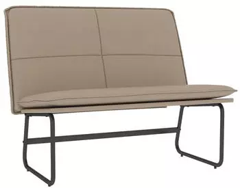 vidaXL Sitzbank Cappuccino-Braun 100x75x76 cm Kunstleder