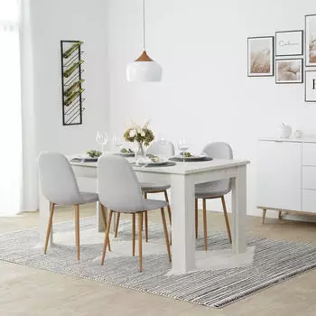 Homestyle4u Essgruppe mit St&uuml;hlen 5-tlg