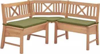 58 auf'm Kessel Eckbank Deborah 135x135x87 cm massiv Buche lackiert/Grün (12147-135135) grün