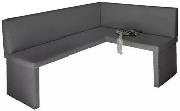 Fun Möbel Eckbank/Küchenbank 196x142 cm -ROBIN XL L -Kunstleder Grau