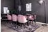 ebuy24 Dipp 180x90 cm BLBR Esstisch schwarz + 6 Velvet Stühle Velour pink/schwarz Messing (60-GR815)