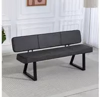 Duo Collection Sitzbank "Tara Bank mit R&uuml;ckenlehne" Hochwertiger Mikrofaserbezug,