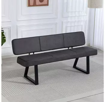 Duo Collection Polsterbank Tara mit R&uuml;ckenlehne anthrazit