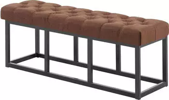 CLP Sitzbank Amun 150 cm Schwarz Gestell - Stoff creme - 151987404