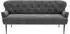 Cavadore 3-Sitzer Küchensofa Amba 193x97x87 cm Mikrofaser Grau