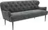 Cavadore 3-Sitzer Küchensofa Amba 193x97x87 cm Mikrofaser Grau
