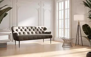 Cavadore 3-Sitzer K&uuml;chensofa Amba 193x97x87 cm Mikrofaser Graubraun