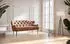 Cavadore 2,5-Sitzer Küchensofa Amba 173x97x87 cm Mikrofaser Hellbraun