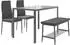 VICCO 4-teiliges Esstisch-Set Grand 120 x 70 cm Grau