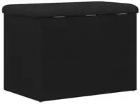 vidaXL Sitzbank mit Stauraum Schwarz Eichen-Optik 62 x 42 x 45 cm