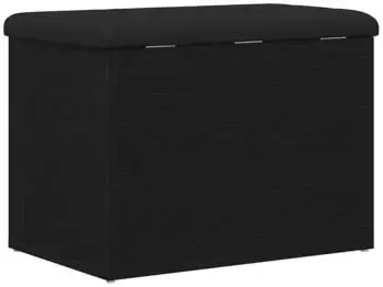vidaXL Aufbewahrungsbank Schwarz Eiche 60x40x45 cm Holzwerkstoff (862983)