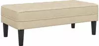 vidaXL Bank mit Kissen Creme 113 x 57 x 39 cm Stoff
