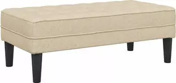 vidaXL Bank Creme 113x57x39 cm Stoff (42001941)
