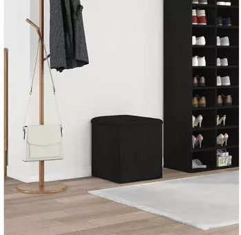 vidaXL Aufbewahrungsbank Schwarz Eiche 40x40x45 cm Engineered Wood (862982)