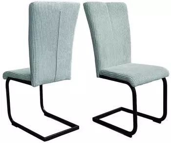Home Affaire Freischwinger Oliver (Set 2 St) Stuhl belastbar bis 120 Kg hellblau (Castello 8624)