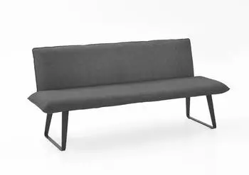 Niehoff Polsterbank Solo mit Micro-Federkern Boucl&eacute; Gestell Kufe verschiedene Ma&szlig;e Sh 49cm anthrazit 180 cm x 89 cm x 67 cm