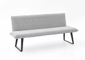 Niehoff Polsterbank Solo mit Micro-Federkern Boucl&eacute; Gestell Kufe verschiedene Ma&szlig;e Sh 49cm champagne 160 cm x 89 cm x 67 cm