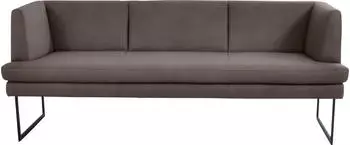 K+W Komfort & Wohnen Polsterbank Cube Hammerkissenoptik 2 Breiten Metallkufe schwarz sattel 77 209 cm x 82 cm x 67 cm