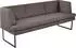 K+W Komfort & Wohnen Polsterbank Cube Hammerkissenoptik 2 Breiten Metallkufe schwarz sattel 77 209 cm x 82 cm x 67 cm