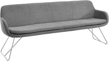 Musterring Essbank Tavia Schlittengestell in drei Ausf&uuml;hrungen Breite 180 200 oder 220 cm grey Edelstahl grey 220 cm x 87 cm x 66 cm