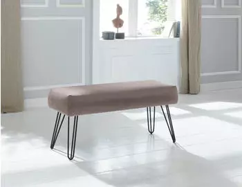 exxpo Sitzbank "Doppio" grau (taupe) B:104cm H:50cm T:40cm 100% Polyester Sitzb&auml;nke Essbank Sitzbank Frei im Raum stellbar (46390334-0) taupe
