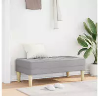 vidaXL Bank mit Kissen Wolkengrau 113 x 57 x 39 cm Stoff