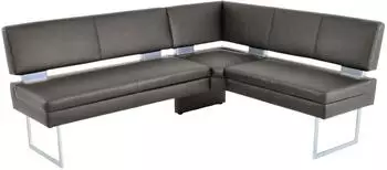 K+W Komfort & Wohnen Eckbank Schwarzgrau, 199x89x158cm, langer Schenkel links/rechts (74384048-0)