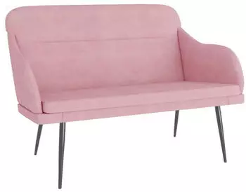 vidaXL Sitzbank Samt Rosa 110x76x80cm (351448)