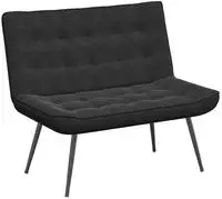 vidaXL Sitzbank Schwarz 110x74x84 cm Samt