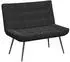 vidaXL Sitzbank Samt Schwarz 110x74x84cm (4012342)