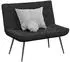 vidaXL Sitzbank Samt Schwarz 110x74x84cm (4012342)