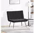 vidaXL Sitzbank Samt Schwarz 110x74x84cm (4012342)