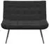 vidaXL Sitzbank Samt Schwarz 110x74x84cm (4012342)