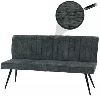 MCW Sitzbank MCW-K16 Chenille Polster mit R&uuml;ckenlehne, blau-gr&uuml;n, 160cm (800000872390)