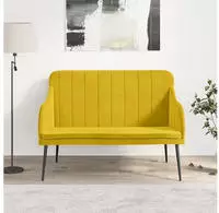 vidaXL Sitzbank Gelb 110x76x80 cm Samt