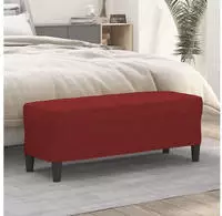 vidaXL Sitzbank Weinrot 100x35x41 cm Stoff