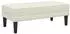 vidaXL Sitzbank mit Kissen Samt Creme 113x57x39cm