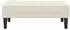 vidaXL Sitzbank mit Kissen Samt Creme 113x57x39cm