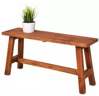 Mahagoni Sitzbank Natur Dunkel Belastbar Bis 120kg Rechteckig - 90 X 25 Cm -