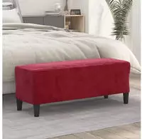 Sitzbank Weinrot 100x35x41 Cm Samt Vidaxl