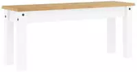 vidaXL Essbank PANAMA Wei&szlig; 105x30x45 cm Massivholz Kiefer