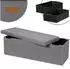 Casaria Sitzbank mit Stauraum Cord 2 Boxen faltbar 300kg 76x38cm Anthrazit (109920)