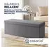 Casaria Sitzbank mit Stauraum Cord 2 Boxen faltbar 300kg 76x38cm Anthrazit (109920)