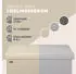 Casaria Sitzbank mit Stauraum Cord 2 Boxen faltbar 300kg 76x38cm Anthrazit (109920)