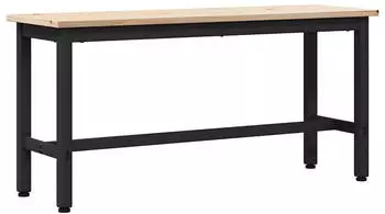 vidaXL Esstischbank Massives Kiefernholz Natur 100x32,5x49cm (873786)