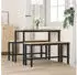vidaXL Esstischbank Massives Kiefernholz Natur 100x32,5x49cm (873786)